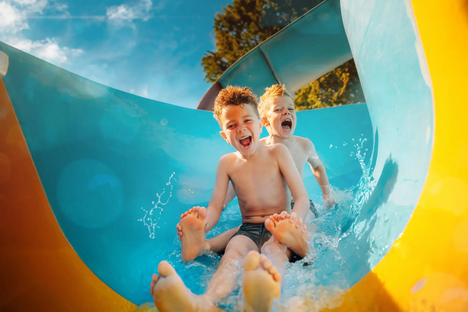 Professionelle Fotos für die Stadtwerke Osnabrück - Kinder beim rutschen