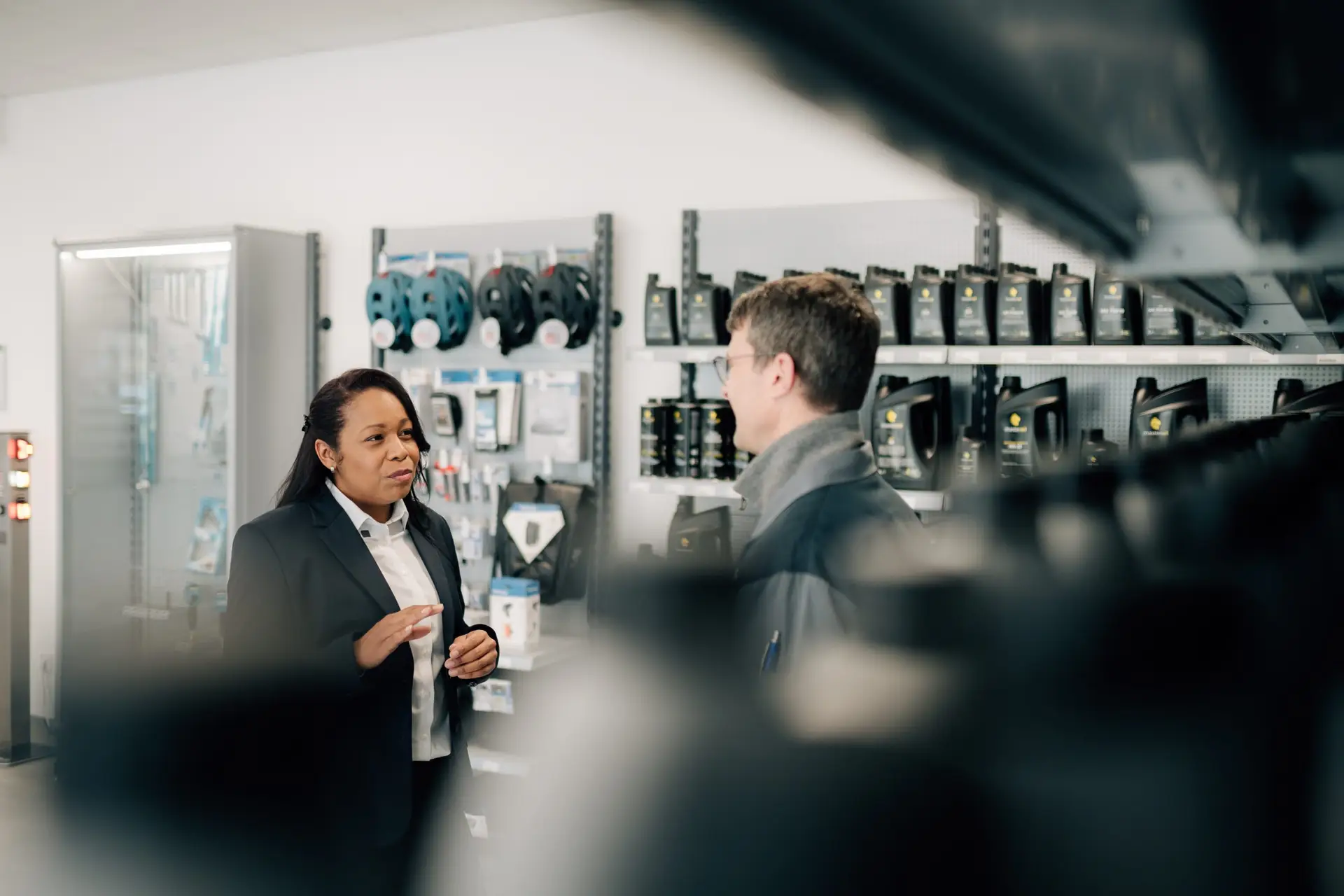 Im Gespräch bei der Videoproduktion